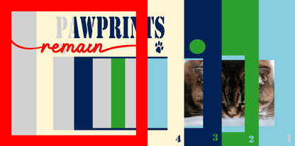 Paw Prints Remain Pet Memorial Photo Design | Remembrance Tribute