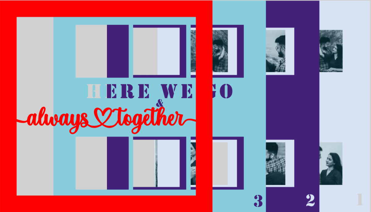 Here We Go & Always Together Photo Design | Romantic Couple Keepsake