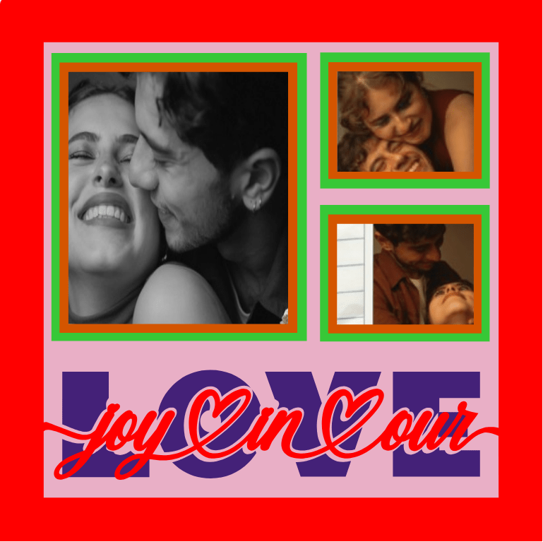 Joy in Our Love Photo Design | Romantic Couple Keepsake