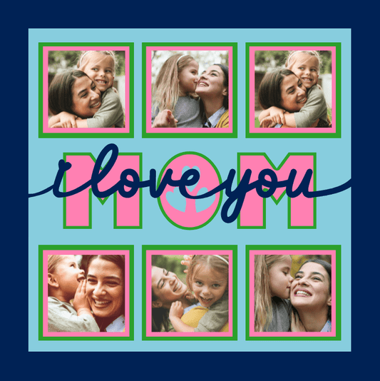 I Love You Mom 6-Photo Collage Design | Family Memory Keepsake