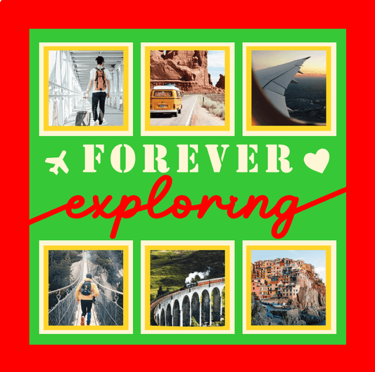 Forever Exploring Travel Photo Design | Adventure Keepsake Wall Art