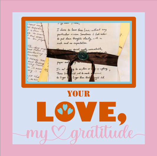 Your Love My Gratitude SVG appreciation phrase for keepsakes wall décor and thank-you gifts