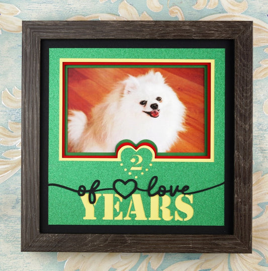 2 Years of Love Pet Photo Design | Custom Anniversary Keepsake