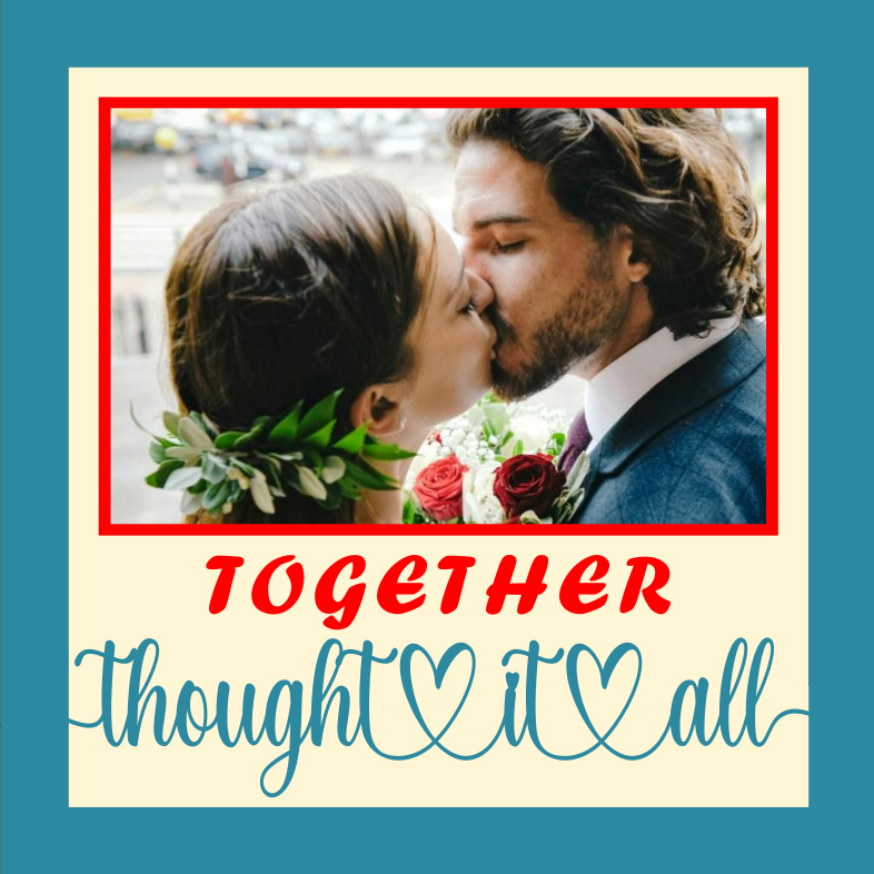 Together We Through It All couple photo design for anniversary keepsakes framed memories and romantic gifts